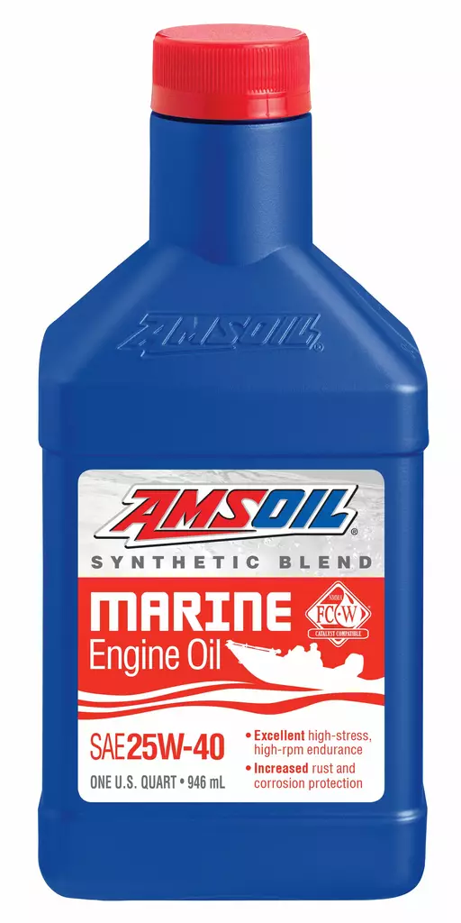 Amsoil 25W-40 Synthetic-Blend Marine Engine Oil 946ml - Veneöljyt & polttoaineen lisäaineet - 109400 - 1