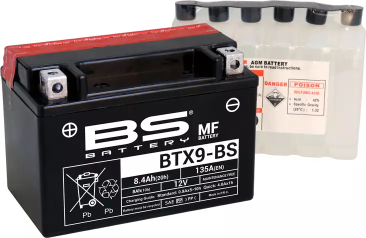 BS Battery BTX9-BS MF (cp) Maintenance Free - Yleisosat - Akut - 107550 - 1