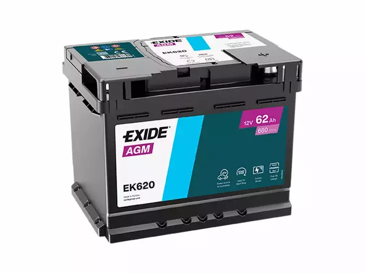 EXIDE AGM 62AH 242X175X190 -/+ 680A - Yleisosat ja tarvikkeet - 45200 - 1