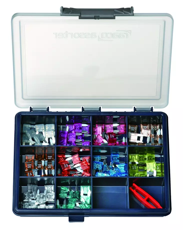 Flösser Mini fuse kit 100pcs + tool - Yleisosat - Sähköosat - 93460 - 1