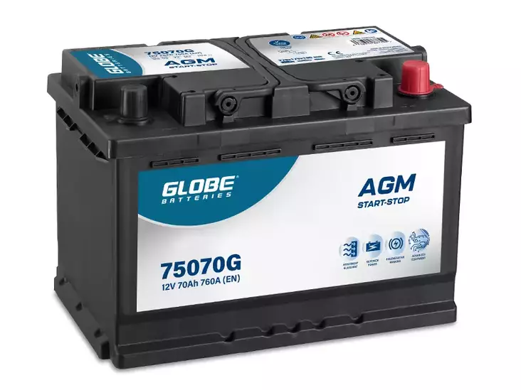 GLOBE AGM 70AH 278X175X190 -/+ 760A EN - Yleisosat ja tarvikkeet - 46130 - 1