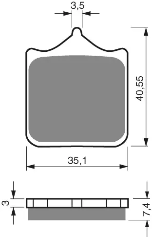 GOLDFREN Jarrupalat 177 Ceramic Carbon S3 1PAR = 4SMÅ - Moottoripyörän Jarrupalat - 89130 - 1