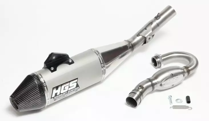 HGS Täysputkisto 4T new design KTM350SX-F 23-.. Carbon end cap - Moottoripyörän Pakoputkistot täyd. - 87570 - 1