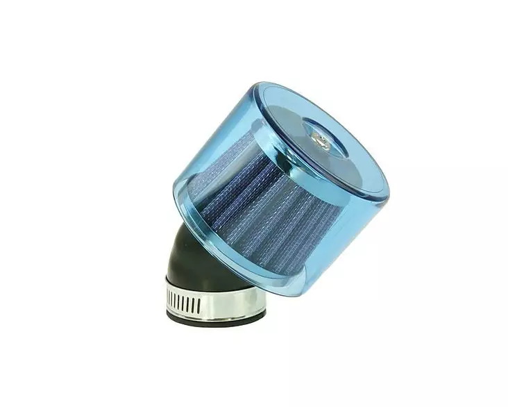 Ilmasuodatin, Air-System, Sininen, Kiinitys Ø 35mm, 45° (Ø 70mm x p. 55mm) - Moottoripyörän Ilmansuodattimet - 99010 - 1