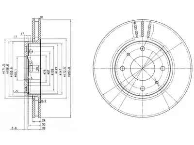 JARRULEVY DELPHI, 2 KPL / PKT, ETU, MITSUBISHI - Yleisosat ja tarvikkeet - 15680 - 1
