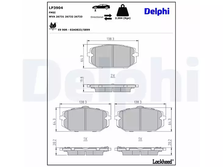 JARRUPALASARJA DELPHI ETU, HYUNDAI, KIA - Yleisosat ja tarvikkeet - 8670 - 1