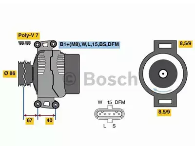 LATURI BOSCH 24V 112A - Yleisosat ja tarvikkeet - 76390 - 1