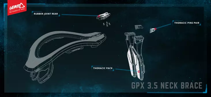 Leatt Thoracic Pack DBX/GPX 3.5 Junior Blk (no graphics) - MP Suojien varaosat - 83820 - 1