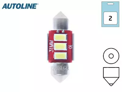 LED-POLTTIMOPARI 12V SV8,5 2,4W 31MM CANBUS 12860 # - Yleisosat ja tarvikkeet - 50560 - 1