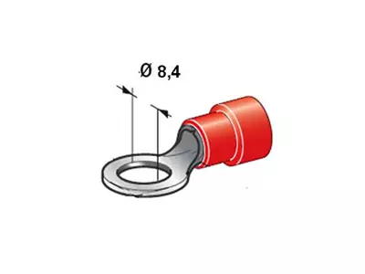 LIITIN PUNAINEN LENKKI 8MM - Yleisosat ja tarvikkeet - 10430 - 1