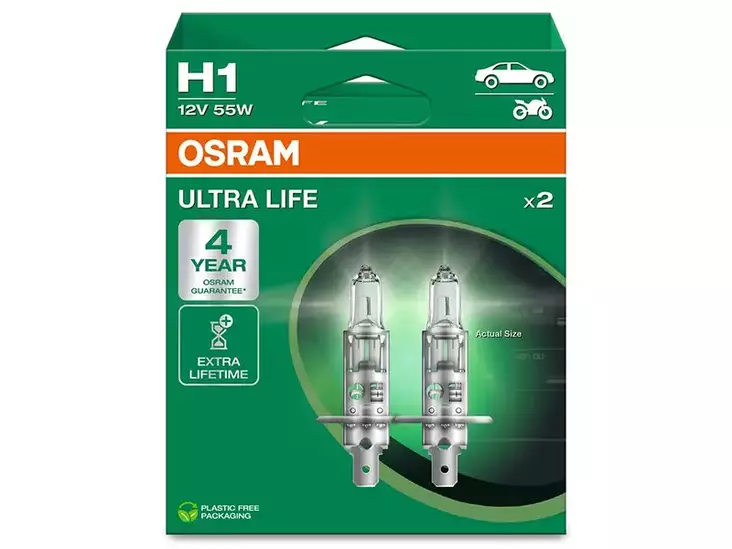 OSRAM ULTRA LIFE 12V H1 POLTTIMOPARI - Yleisosat ja tarvikkeet - 74150 - 1