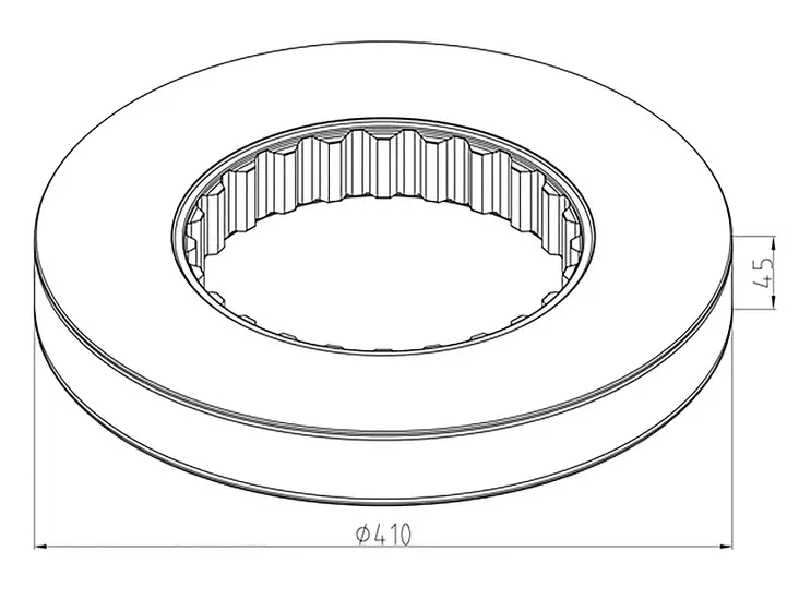PE JARRULEVY 410MM VOLVO KIINTEÄ ETU/TAKA/TELI - Yleisosat ja tarvikkeet - 55420 - 1