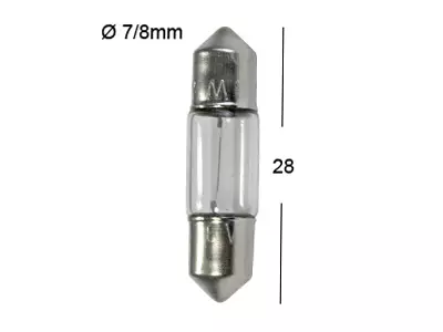 POLTTIMO 6V 3W SV7-8 28MM 1700 - Yleisosat ja tarvikkeet - 9960 - 1