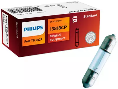 POLTTIMO PHILIPS FESTOON 24V T6,2X27 3W SV6 - Yleisosat ja tarvikkeet - 74650 - 1