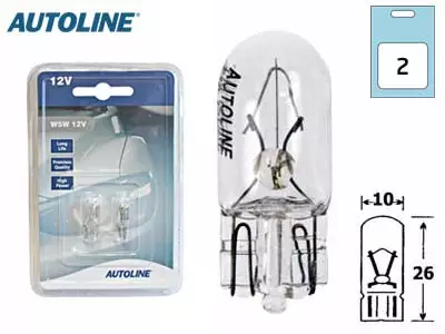 POLTTIMOPARI AUTOLINE 12V 5W T10 BLISTER - Yleisosat ja tarvikkeet - 69210 - 1