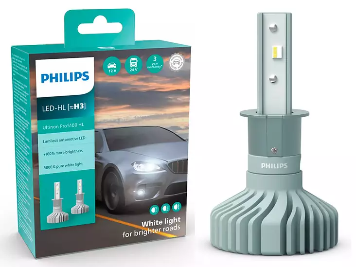 POLTTIMOPARI PHILIPS LED H3 12/24V PRO5100 - Yleisosat ja tarvikkeet - 74930 - 1