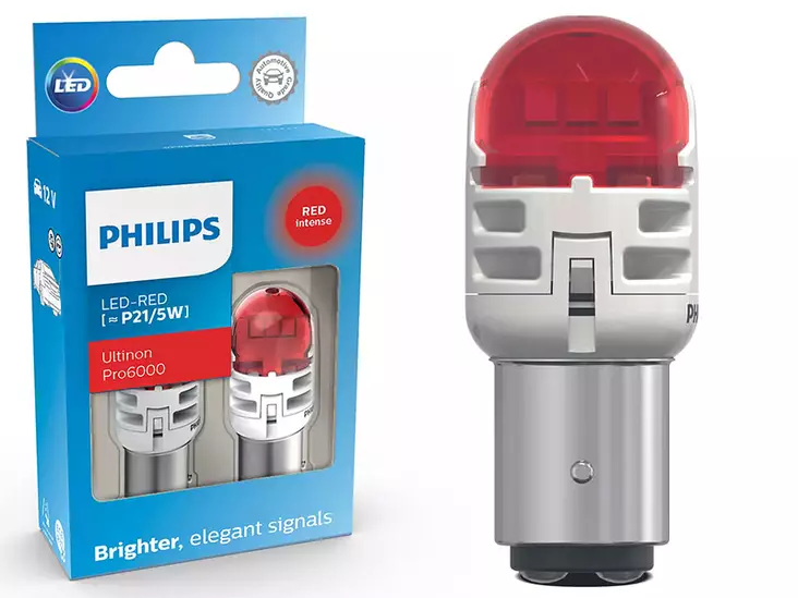 POLTTIMOPARI PHILIPS LED P21/5W 12V PUN. PRO6000 - Yleisosat ja tarvikkeet - 74570 - 1
