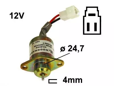PYS.SOLENOIDI 12V KUBOTA - Yleisosat ja tarvikkeet - 23170 - 1