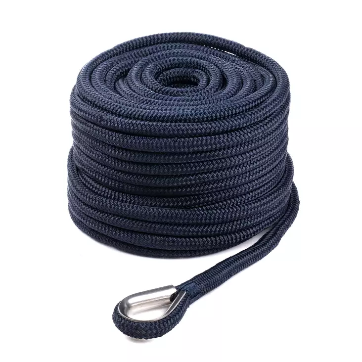 Qvarken Ankkuriköysi Dockline koussilla 14mm 40m navy sin - Veneen kiinnitys - 111360 - 1