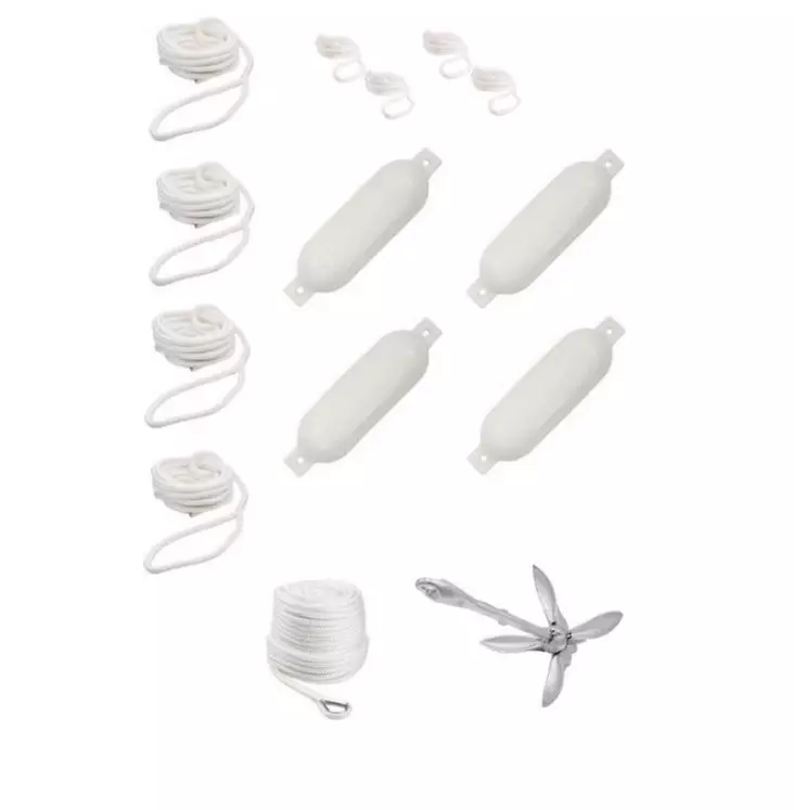 Qvarken Varustepaketti Small 10mm valkoinen - Veneen kiinnitys - 114680 - 1