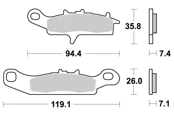 Sbs Jarrupalat Sintered Offroad - Moottoripyörän Jarrupalat - 104080 - 1