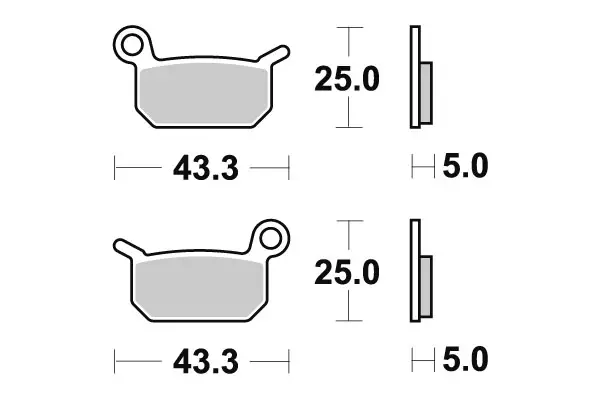 Sbs Jarrupalat Sintered Offroad - Moottoripyörän Jarrupalat - 104290 - 1