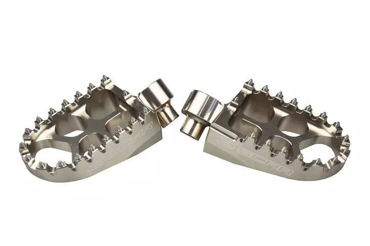 Scar Evolution Footpegs - Ktm/Husab./Husq./Sherco/Beta 05-17 Titanium color - Moottoripyörän Jalkatuki - 89280 - 1