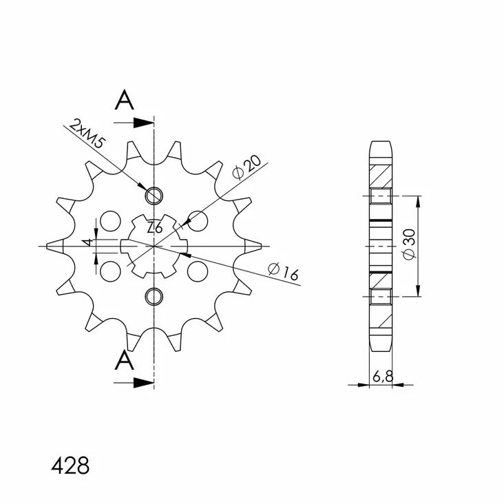 Supersprox / JT Eturatas 548.14 - Moottoripyörän Eturattaat - 100470 - 1