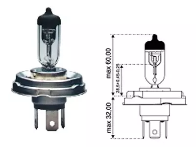 TYÖVALOLAMPPU H4 12V 60/55W P45T - Yleisosat ja tarvikkeet - 10200 - 1