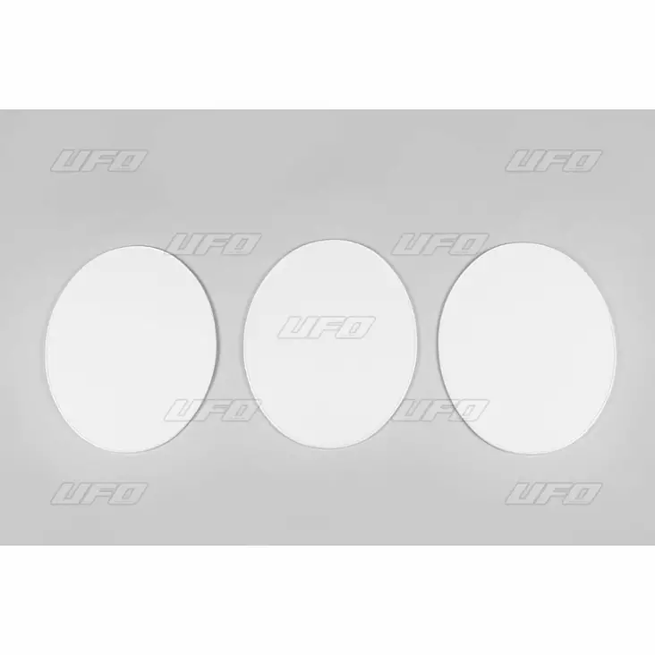 UFO Etunumerokilpi veteran MX/Enduro 1970 3-pack Valkoinen - Moottoripyörän Rekisterikilvet - 83680 - 1