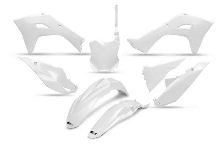 UFO Plastic kit 5-parts White KX250F 25-.. KX450F 24-.. - Moottoripyörän Muovisarjat - 80180 - 1