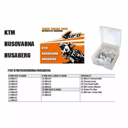 UFO ruuvilajitelma Race KTM, HVA, Husab - Moottoripyörän Pultit & kiinnikkeet - 84830 - 1