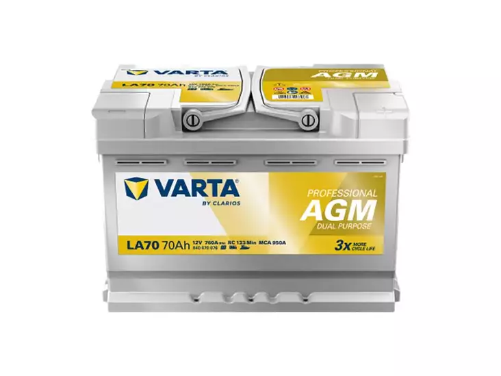 VARTA PROFESSIONAL AGM 70AH 760A 278X175X190MM -/+ - Yleisosat ja tarvikkeet - 44830 - 1