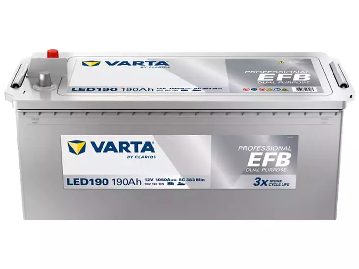 VARTA PROFESSIONAL EFB 190AH 1050A 513X223X223MM +/- - Yleisosat ja tarvikkeet - 45530 - 1
