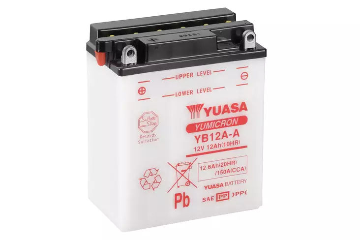 Yuasa akku, YB12A-A (cp) Happopatruuna mukana (4) - Yleisosat - Akut - 108170 - 1