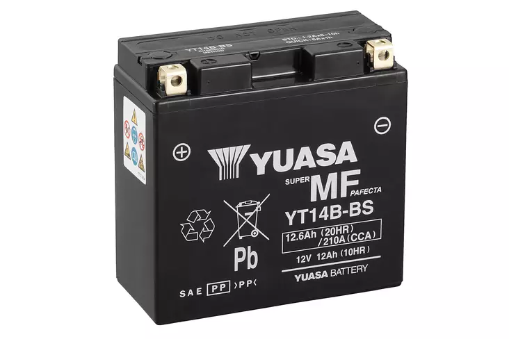 Yuasa akku, YT14B-BS (YT14B-4) (cp) Happopatruuna mukana (4) - Yleisosat - Akut - 107950 - 1