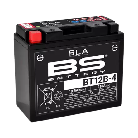 BS Battery BT12B-4 (FA) SLA - Sealed & Activated (4) - Yleisosat - Akut - 106940 - 1