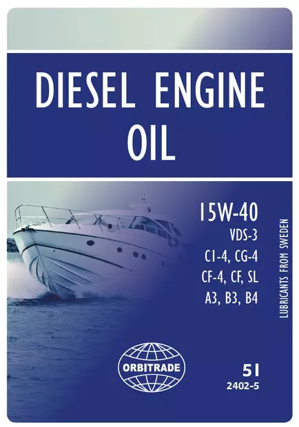 Orbitrade Diesel engine oil 15W40 5L - Veneöljyt & polttoaineen lisäaineet - 111310 - 1