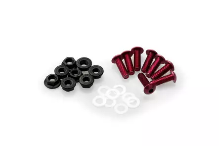 Puig Screw Kit C/Red - Moottoripyörän Pultit & kiinnikkeet - 97970 - 1