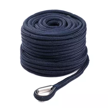 Qvarken Ankkuriköysi Dockline koussilla 14mm 40m navy sin - Veneen kiinnitys - 111360 - 1