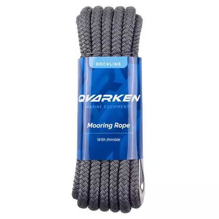 Qvarken Kiinnitysköysi Dockline koussilla 16mm 6m harmaa - Veneen kiinnitys - 111490 - 1
