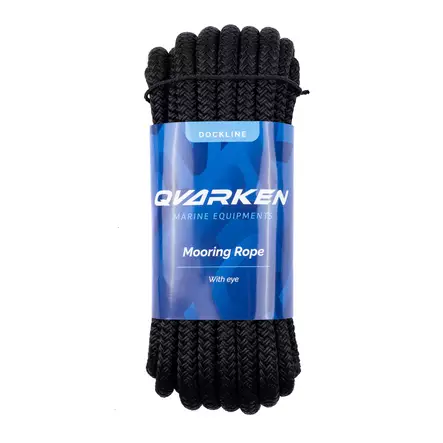 Qvarken Kiinnitysköysi Dockline silmukalla 14mm 6m musta - Veneen kiinnitys - 111760 - 1