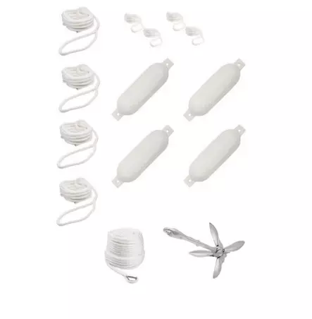 Qvarken Varustepaketti Small 10mm valkoinen - Veneen kiinnitys - 114680 - 1