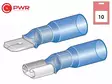 C-PWR KUTISTEMUOVILIITIN UROS/NAARAS SIN 6,3MM 10KPL - Yleisosat ja tarvikkeet - 42490 - 1
