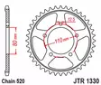 JT Takaratas ZBK - Musta Zinc JTR1330.45ZBK - Moottoripyörän Ketjut & rattaat - 78080 - 1