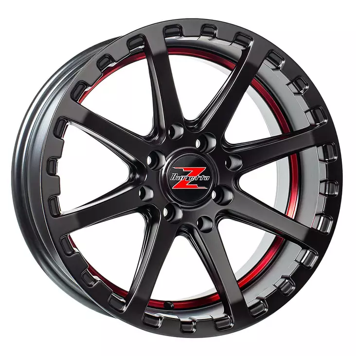 Barzetta ATV Satin Black With Red Stripe 7x16 Jako: 4x115 ET: 10 vanne - Mönkijän Vanteet - 2531 - 1