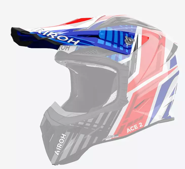 Airoh Aviator Ace 2 Peak Proud Blue/Red Gloss - MP Lipat & ruuvit - 85941 - 1