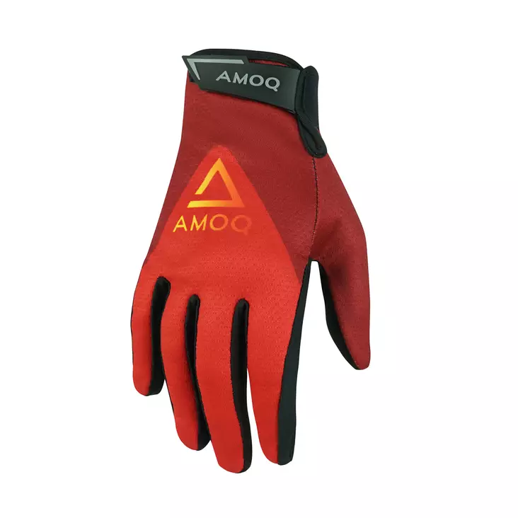 AMOQ Ascent V2 Ajohanskat Tummanpunainen-Punainen M/9 - ATV Hanskat - 87401 - 1