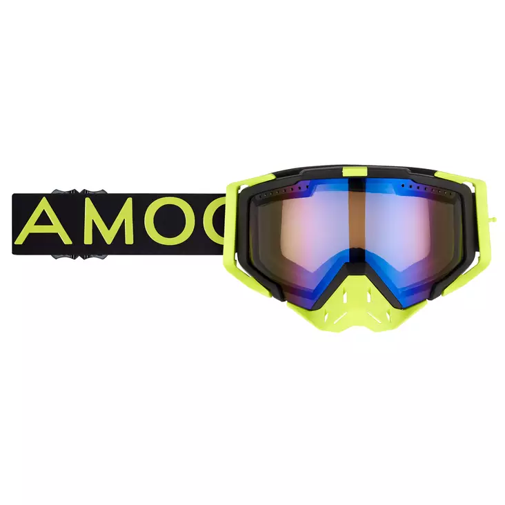 AMOQ Aster Ajolasit Musta-HiVis sininen peili - ATV Ajolasit - 72361 - 1