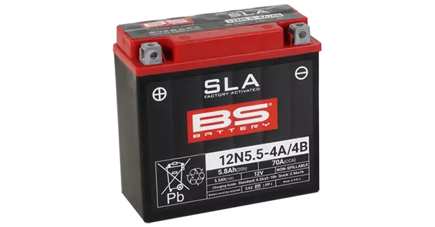 BS Battery 12N5.5-4A/4B (FA) SLA - Sealed & Activated - Yleisosat - Akut - 108341 - 1